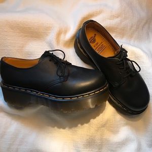 Dr. Martens 1461 Smooth Leather Platform Shoes, US Women’s Size 7, Eur Size 38